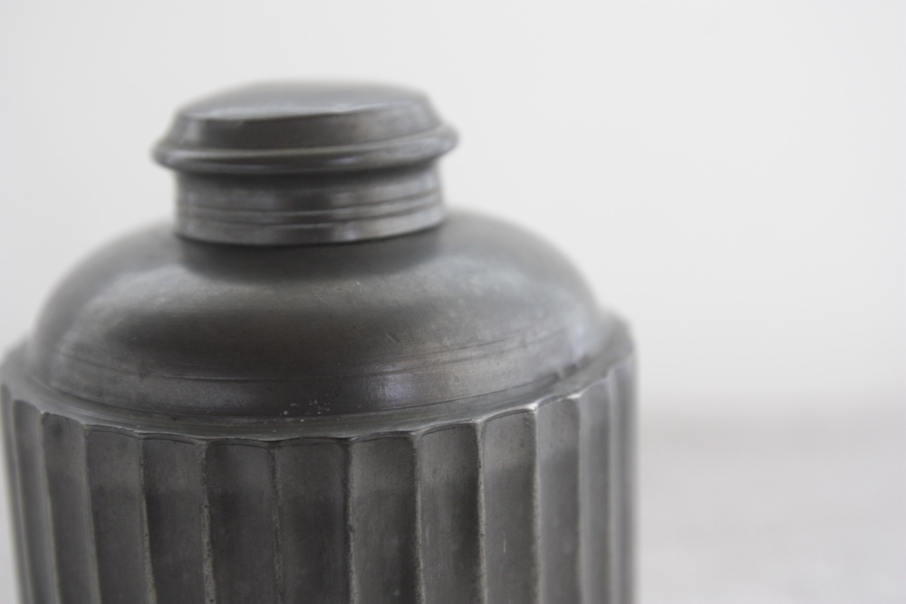 pewter tea caddy